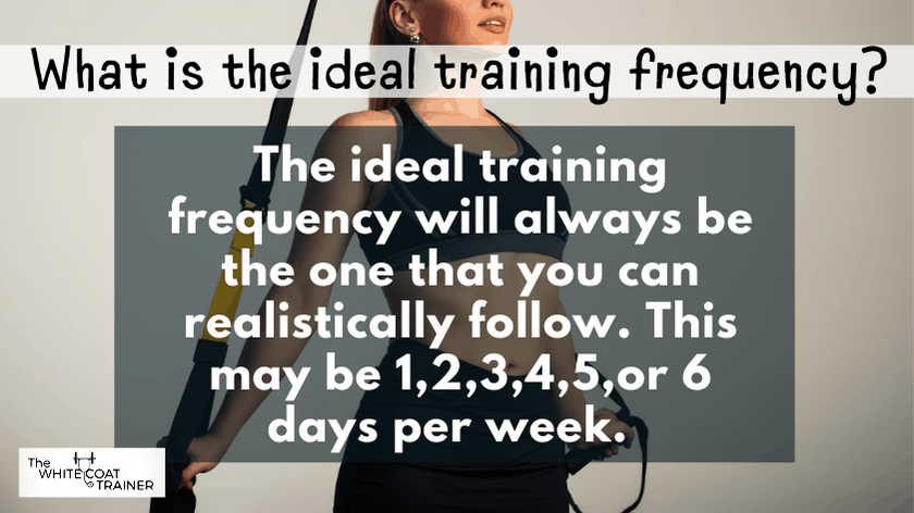 the ideal training frequency will be the one that you can realistically follow