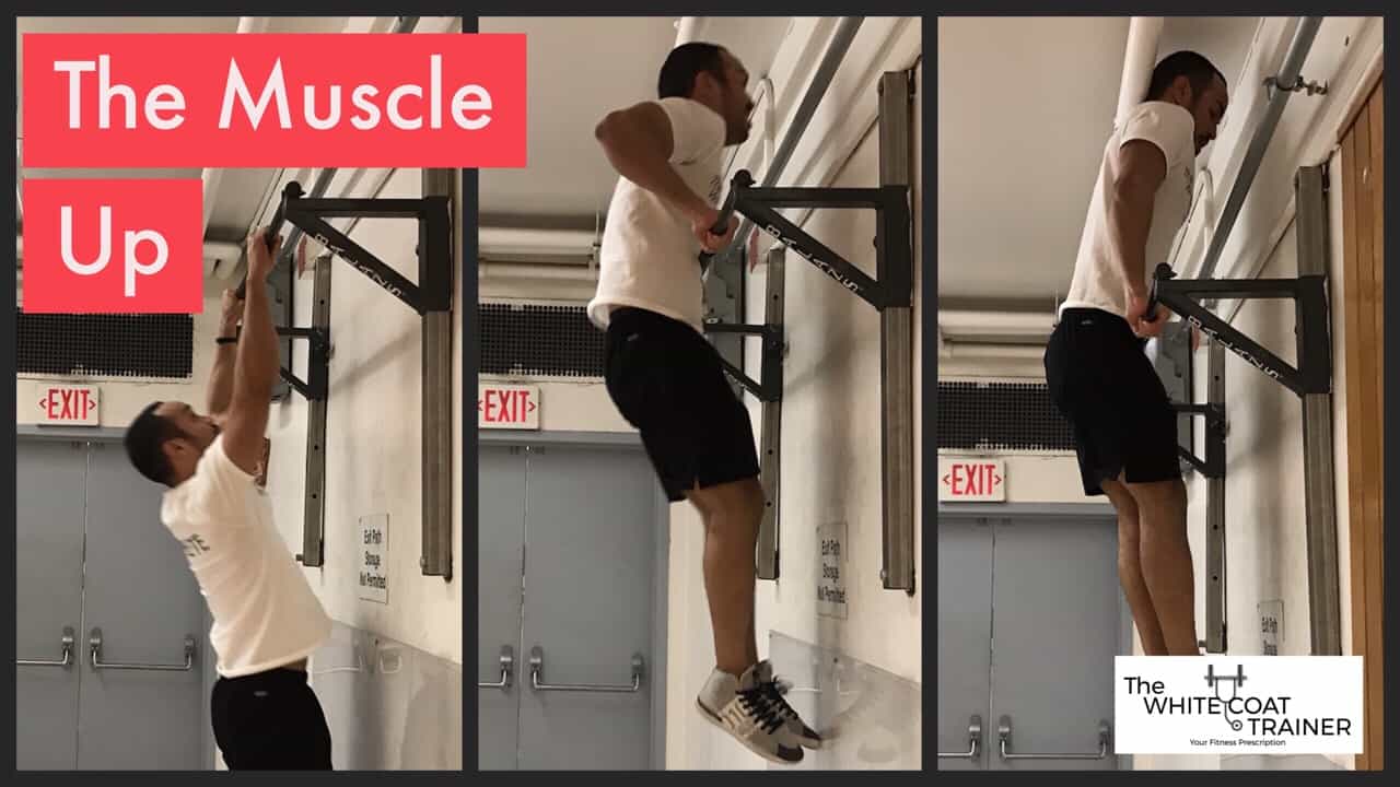 muscle-up: alex doing a pullup in which he brings his hips to the bar