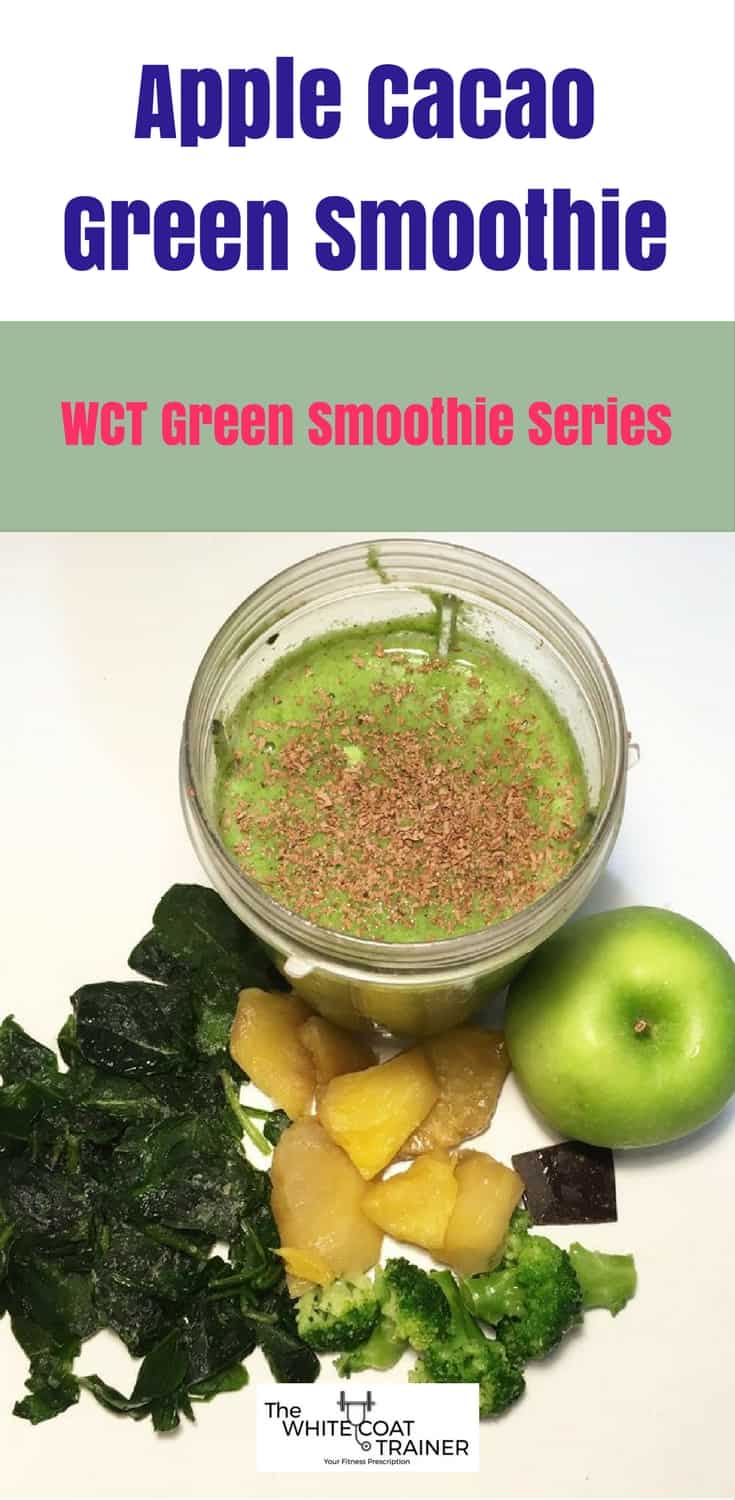 picture of a green smoothie with words 