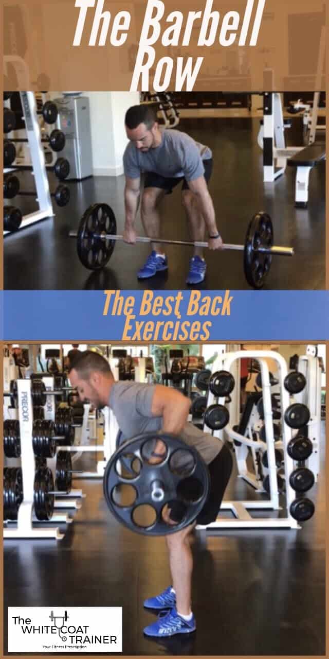 barbell row- alex rowing a barbell from the floor up towards his abdomen from a bent over position