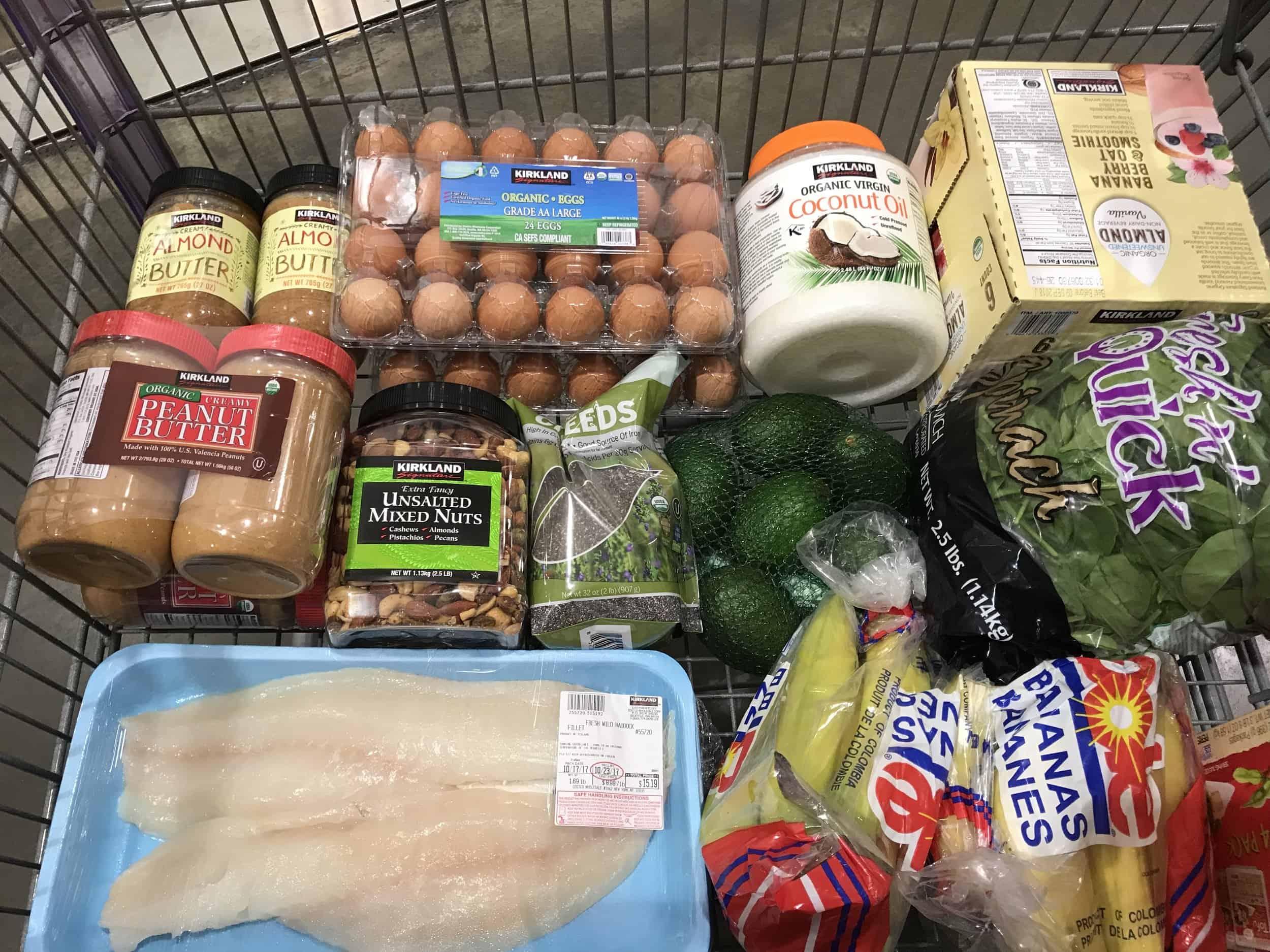 mediterranean diet shopping cart full of mediterranean foods