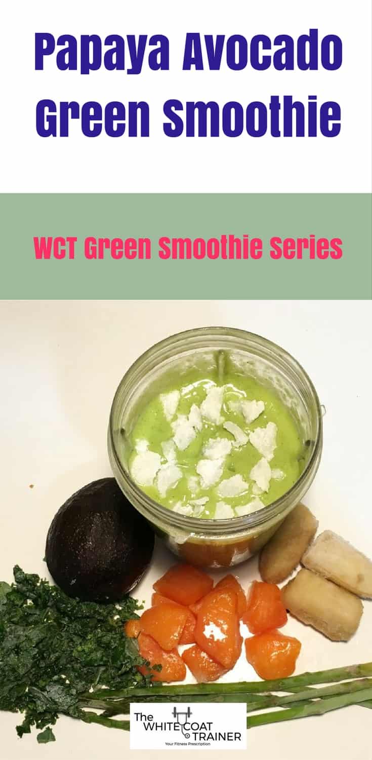 picture of a green smoothie with words 