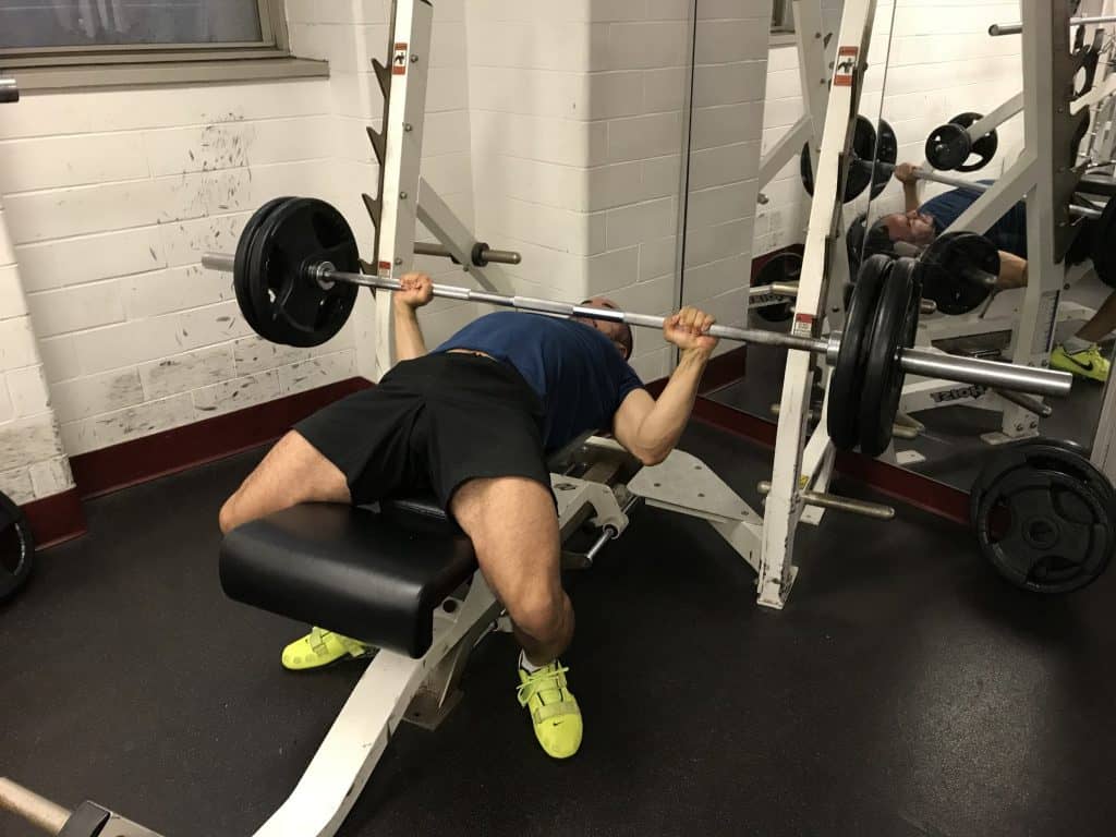 alex-doing-bench-press with a barbell
