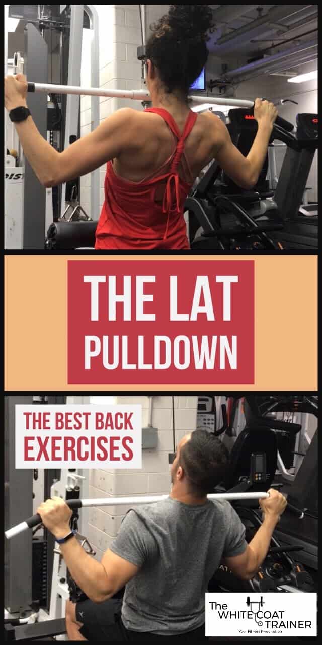 the lat pulldown: alex and brittany using a lat pull down machine