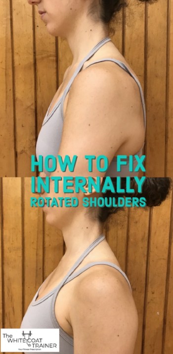 how to tell if you have bad posture rounded shoulders: brittany standing with her shoulder rolled forward, and also showing what a normal shoulder joint should look like