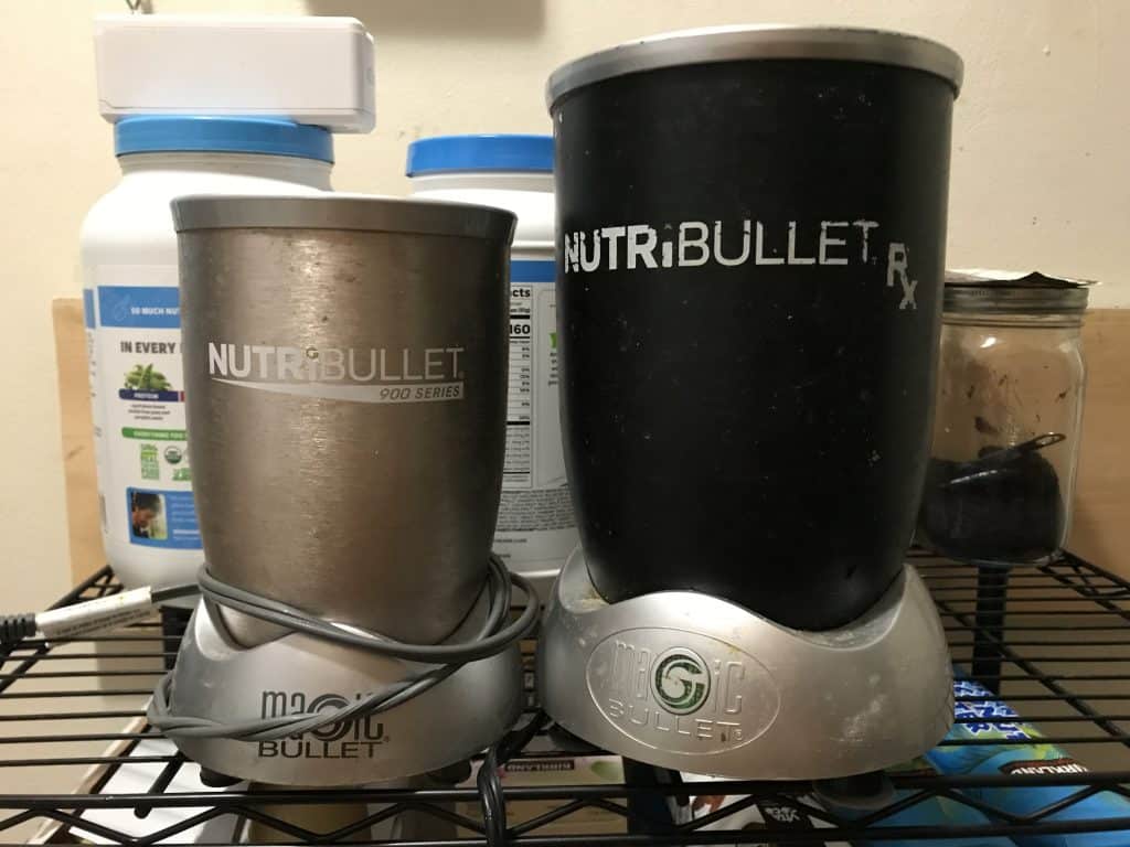 picture of two nutribullet blenders of different sizes