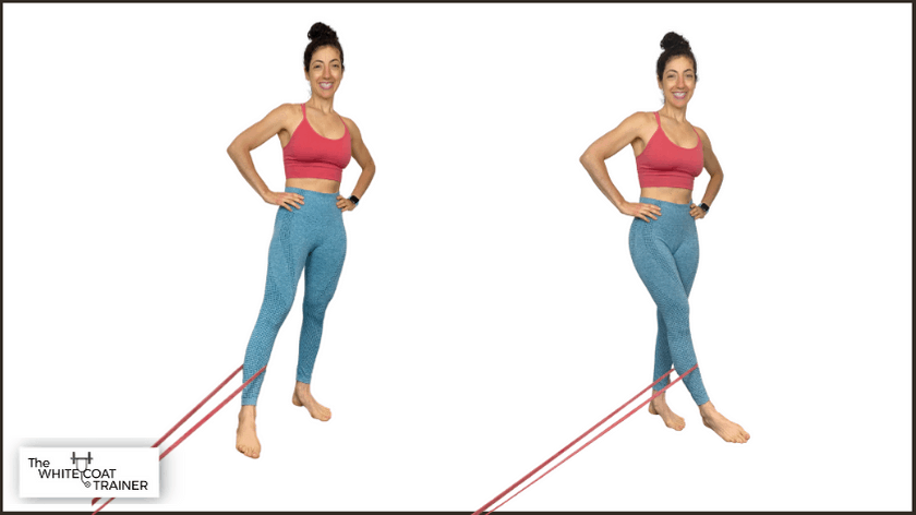 hip adduction with resistance band