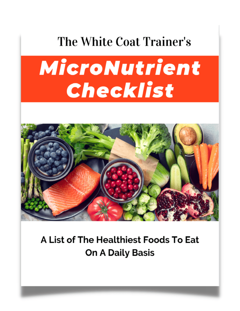 cover image of healthy foods with the words micronutrient checklist