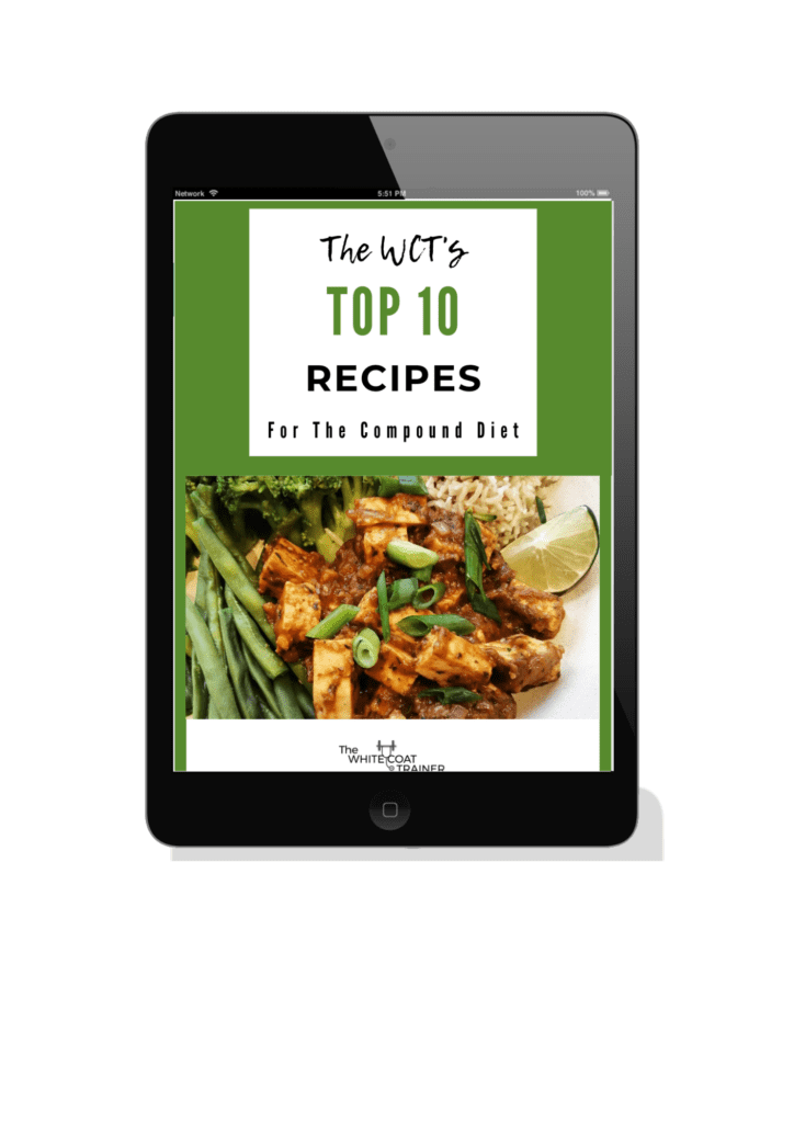 image of ipad showing top 10 recipe PDF