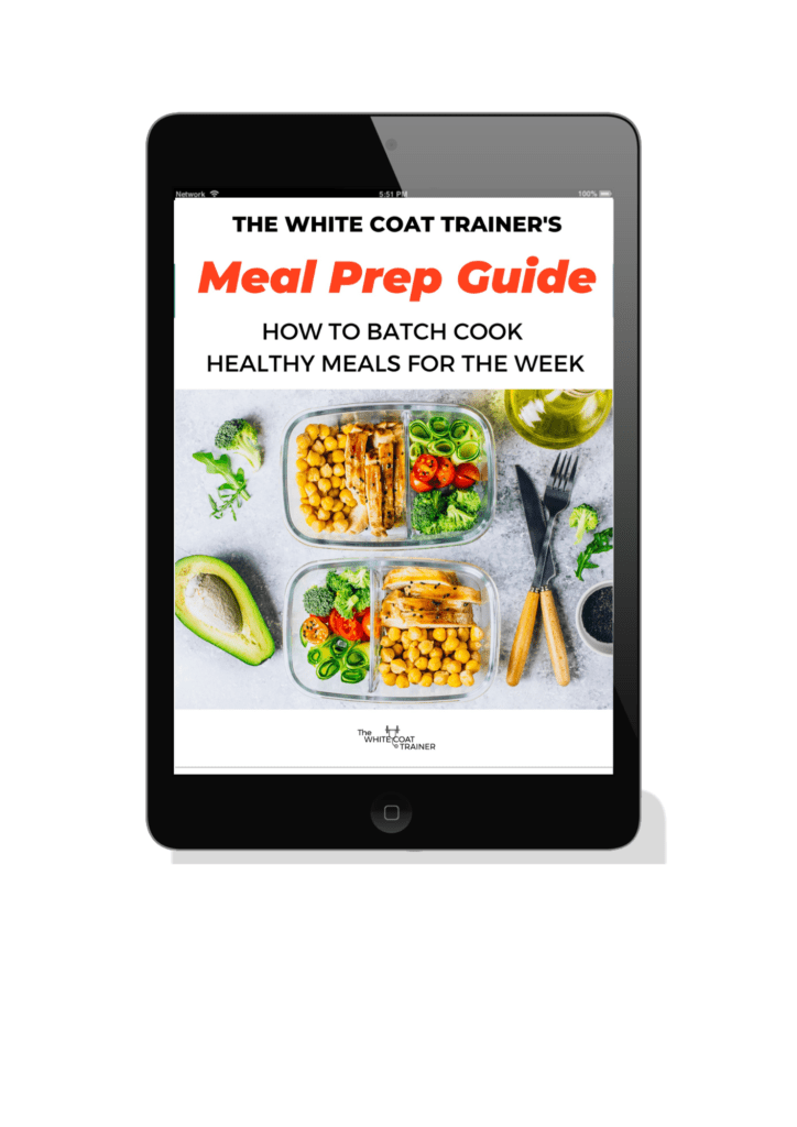 image of ipad showing the meal prep guide pdf