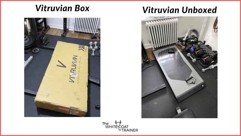image of Vitruvian boxed vs unboxed - only taking up 6 square footage
